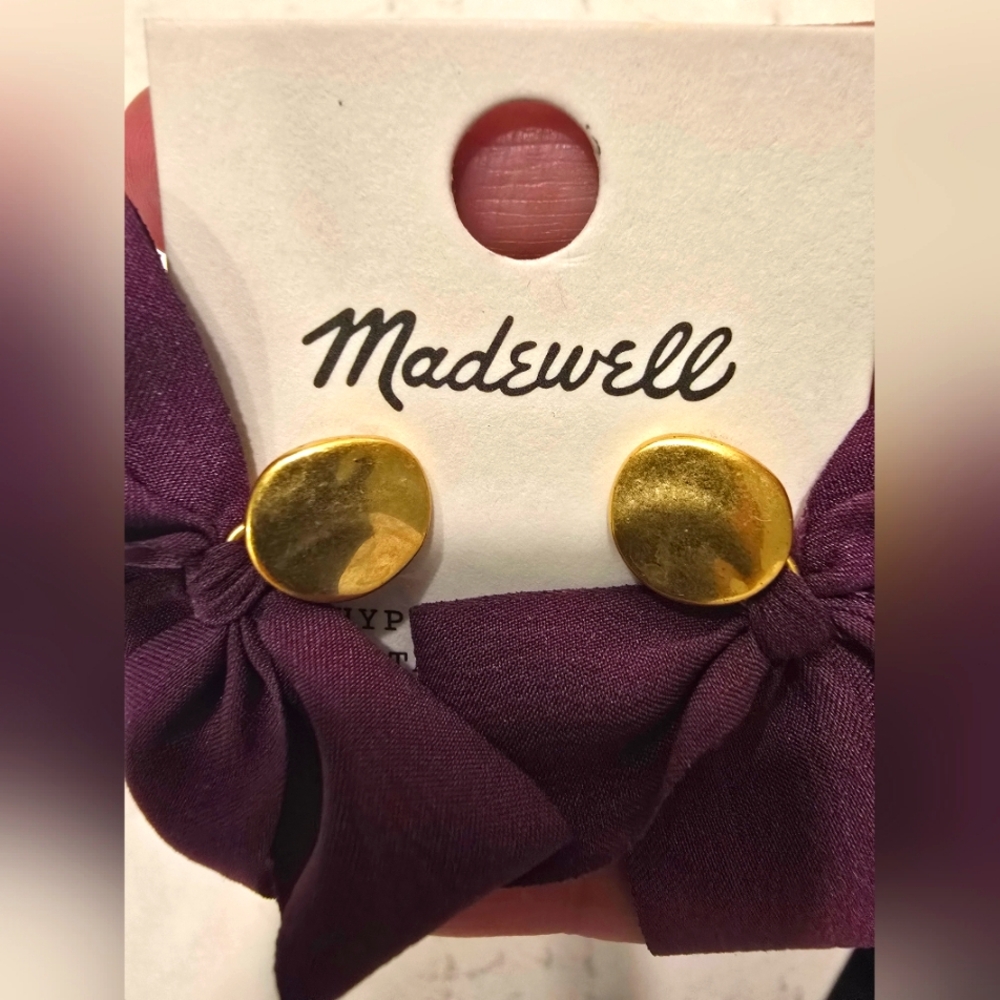 Madewell, purple bow earrings